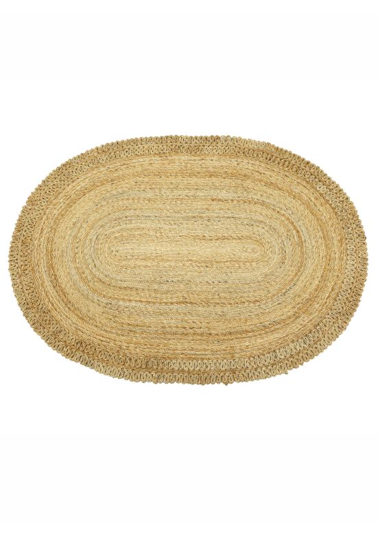 Jute Rug Luca Oval Light Brown