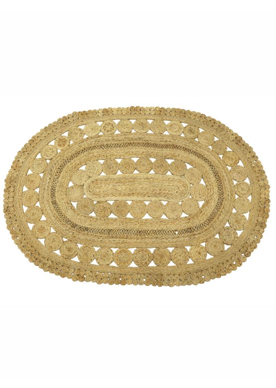 Jute Rug Finn Oval Light Brown