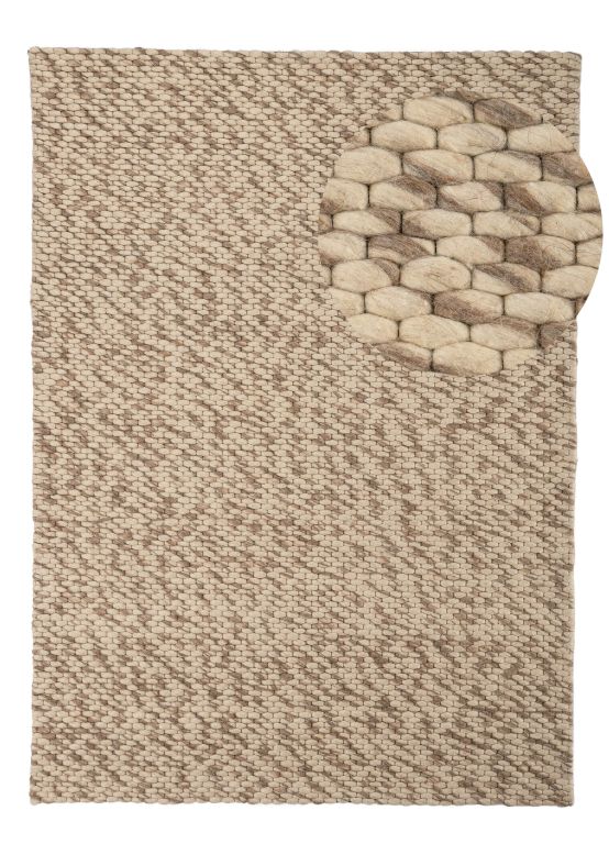 Wool Rug Sina Mottled Light Brown