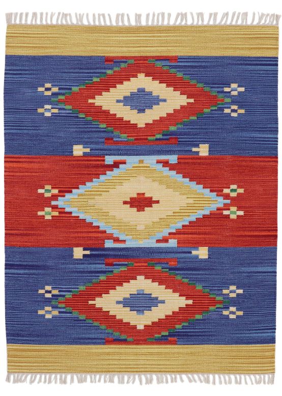 Flat Weave Rug Kilim Svea Multicolor