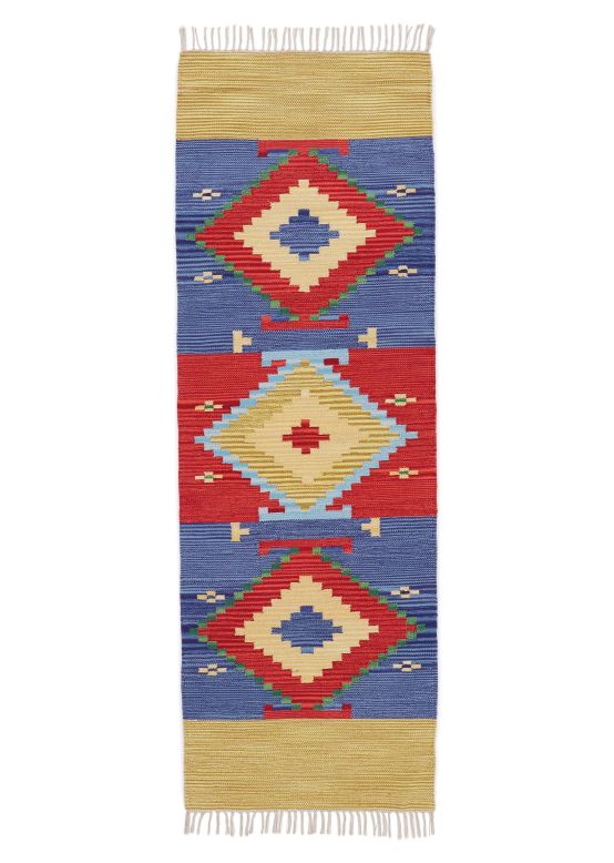 Flat Weave Rug Kilim Svea Runner Multicolored