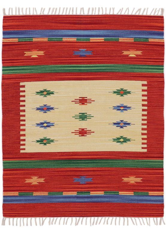 Flat Weave Rug Kilim Shiva Red