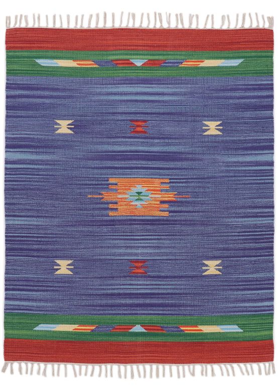 Flat Weave Rug Kilim Amal Blue