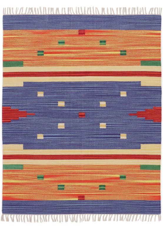 Flat Weave Rug Kilim Amar Blue