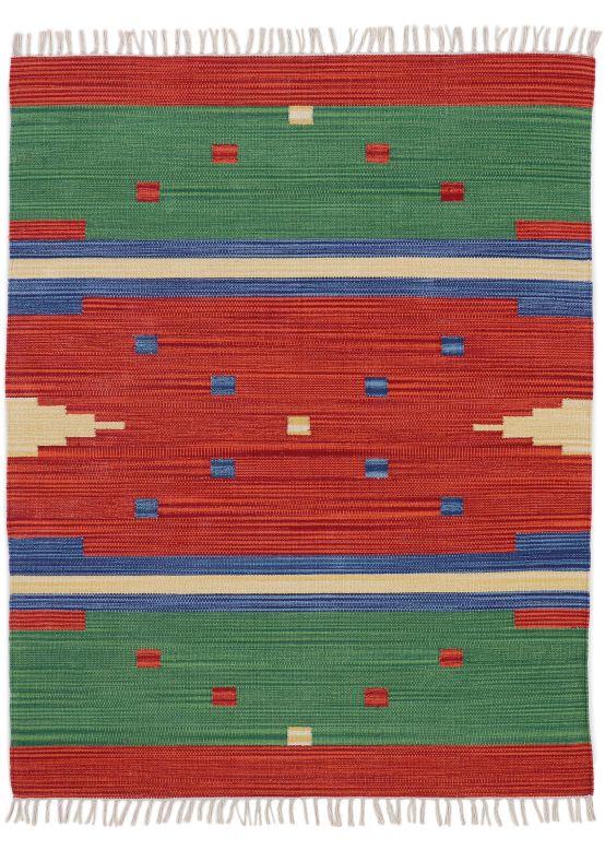 Flat Weave Rug Kilim Amar Red