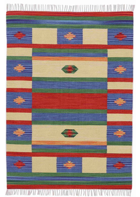 Flat Weave Rug Kilim Mirza Blue