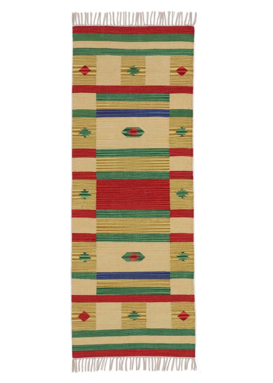 Flat Weave Rug Kilim Mirza Runner Yellow
