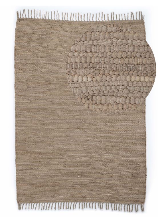 Flat Weave Rug Kilim Chindi Uni Taupe