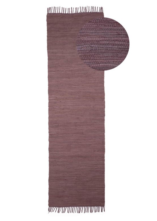 Flat Weave Rug Kilim Chindi Runner Mauve